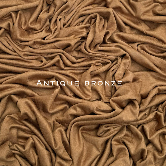 Standard & Maxi premium stitched jersey plain antique bronze hijab