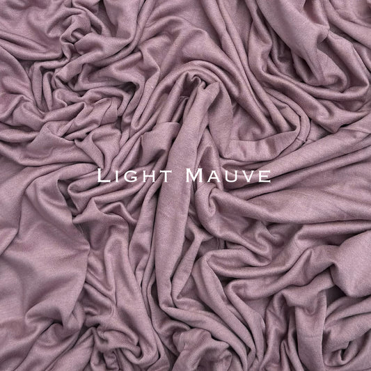 Standard & Maxi premium stitched jersey plain light mauve hijab