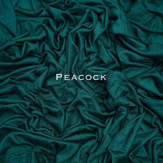 Standard & Maxi premium stitched jersey Plain peacock hijab