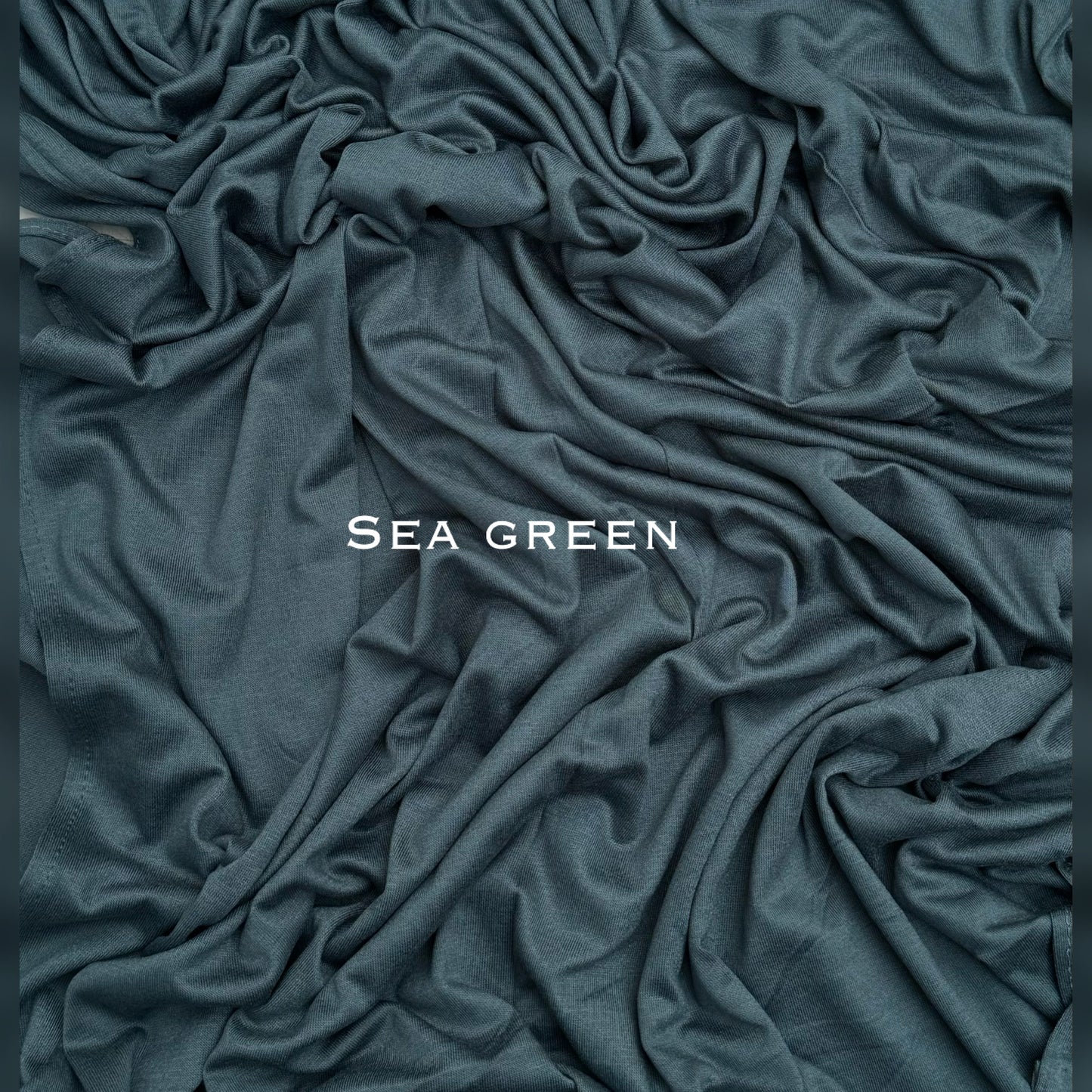 Standard & Maxi premium stitched jersey plain sea green hijab