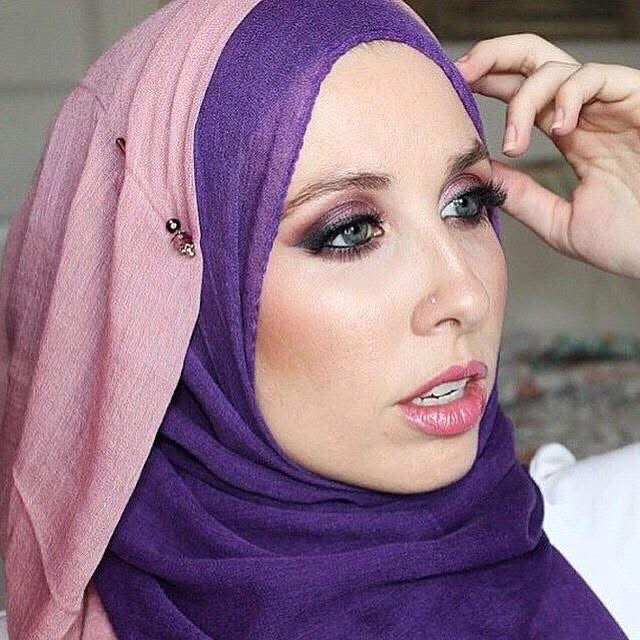 Original modal ombre plain watermelon hijab 6