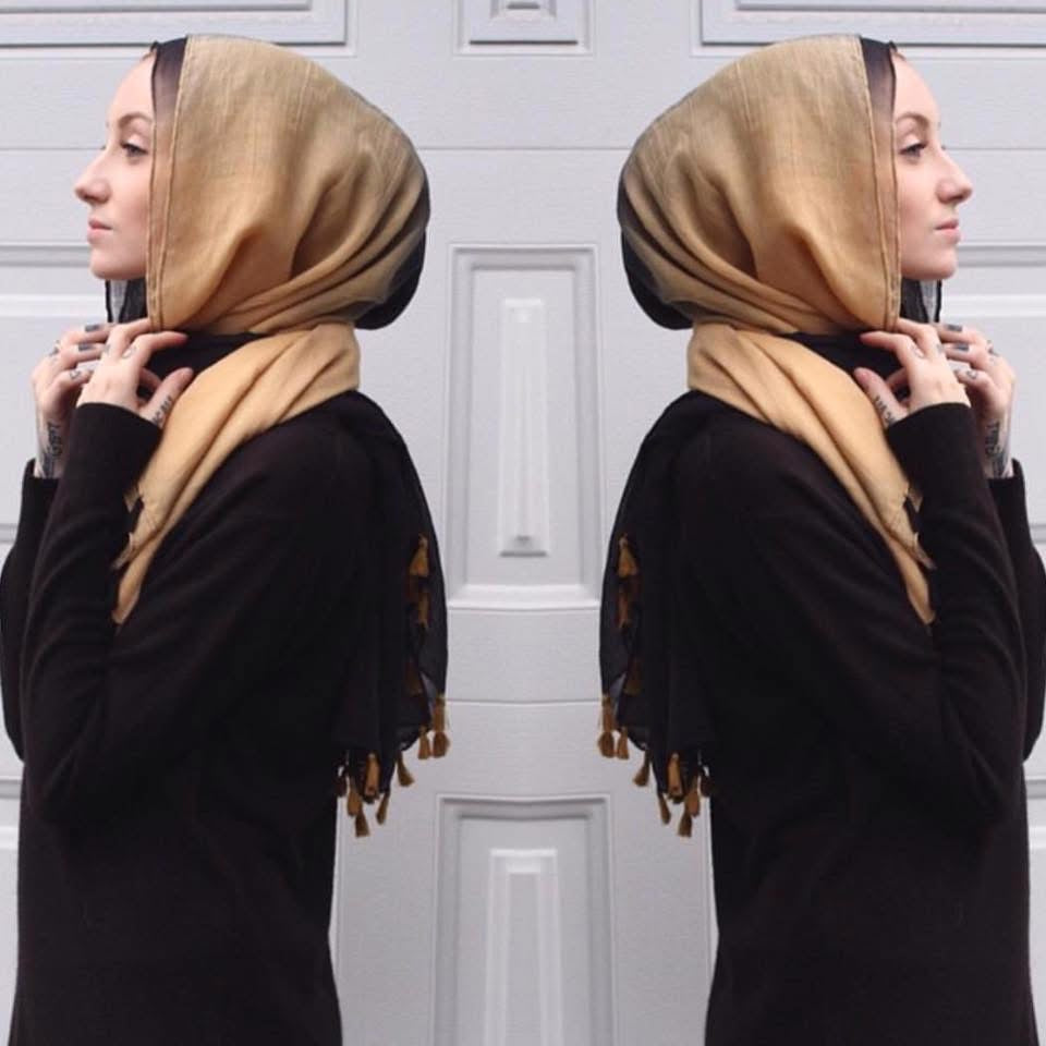 Original modal ombre plain watermelon hijab 6