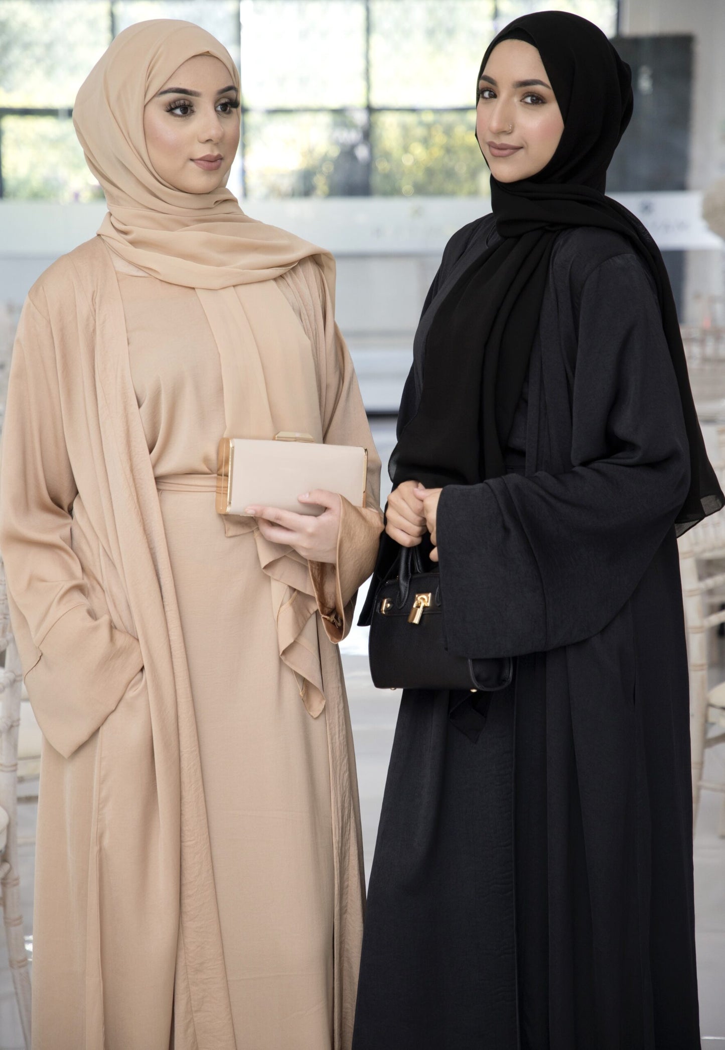 Exclusive 4 piece malai Sana biscuit pocket Abayah set- Slight Damage