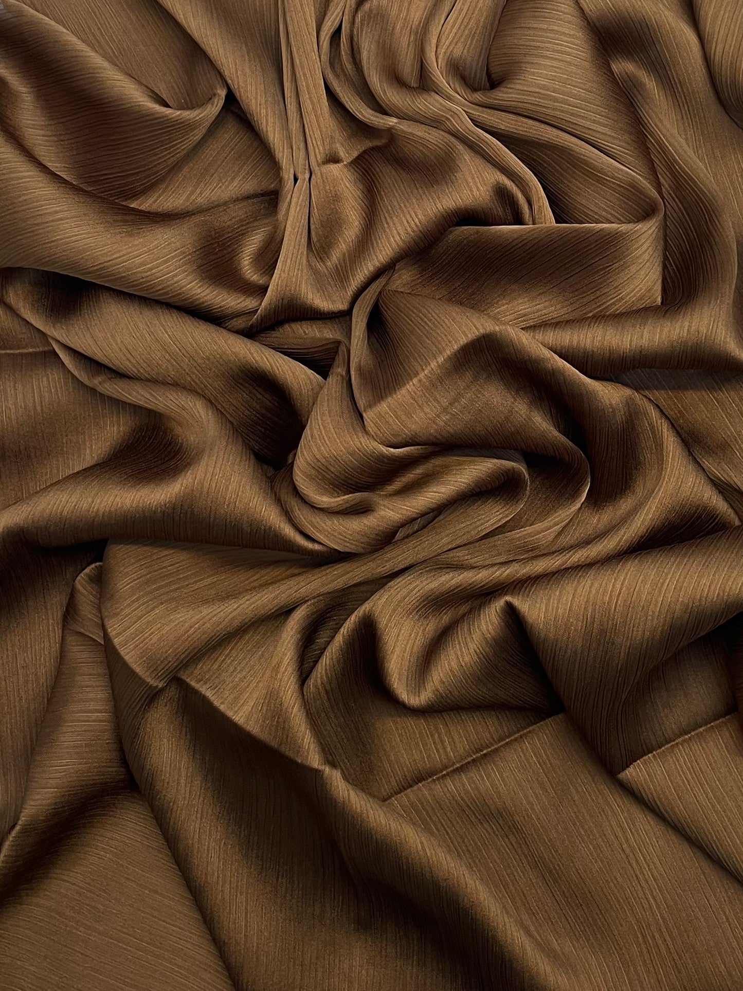 Matt Dubai crinkle silk antique bronze hijab