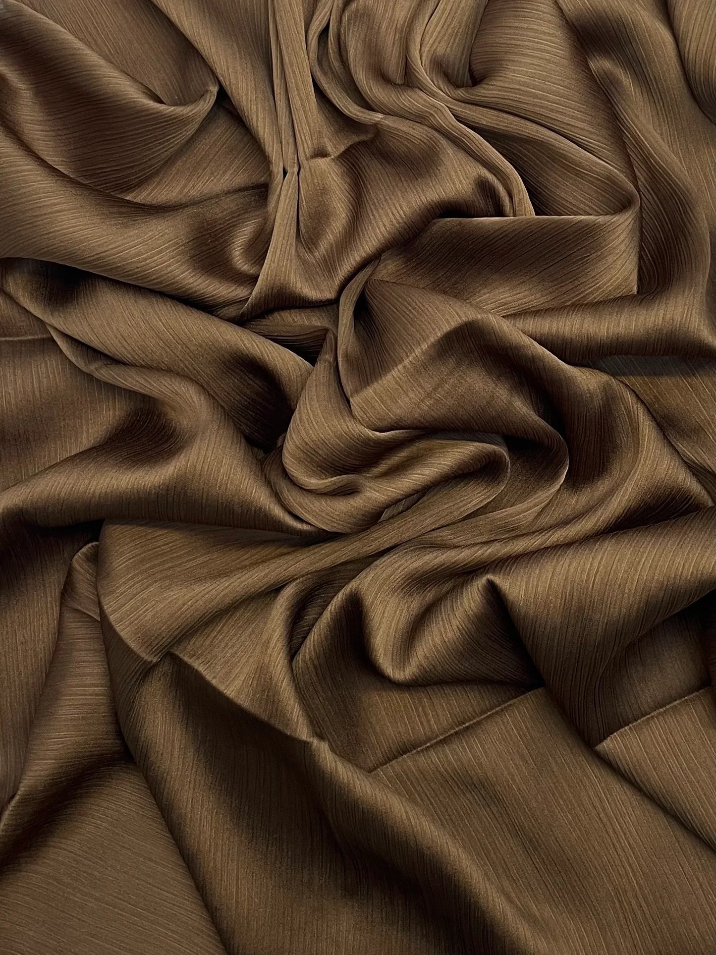 Matt Dubai crinkle silk antique gold hijab - Hijab Junkie UK