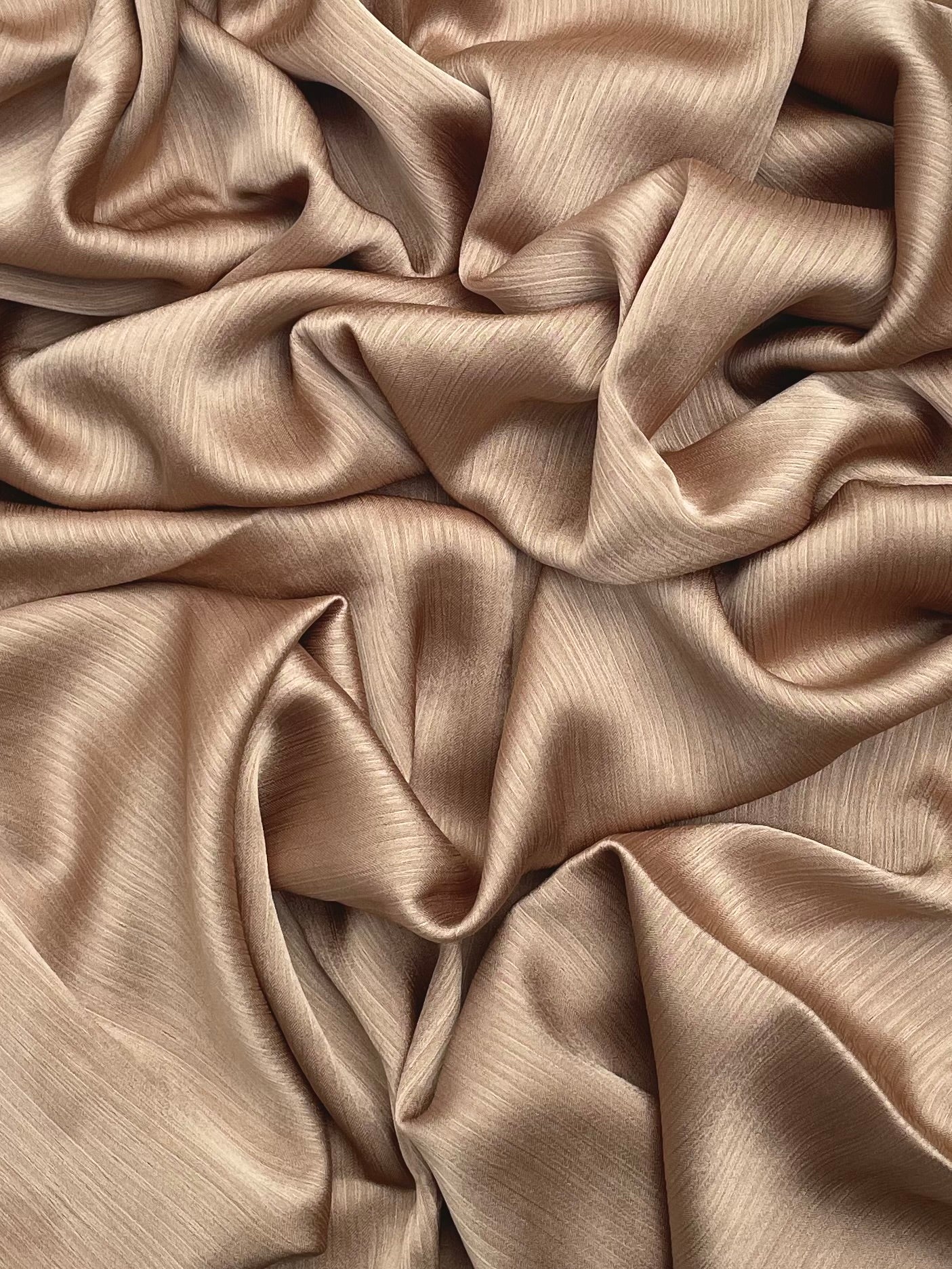 Matt Dubai crinkle silk gold hijab