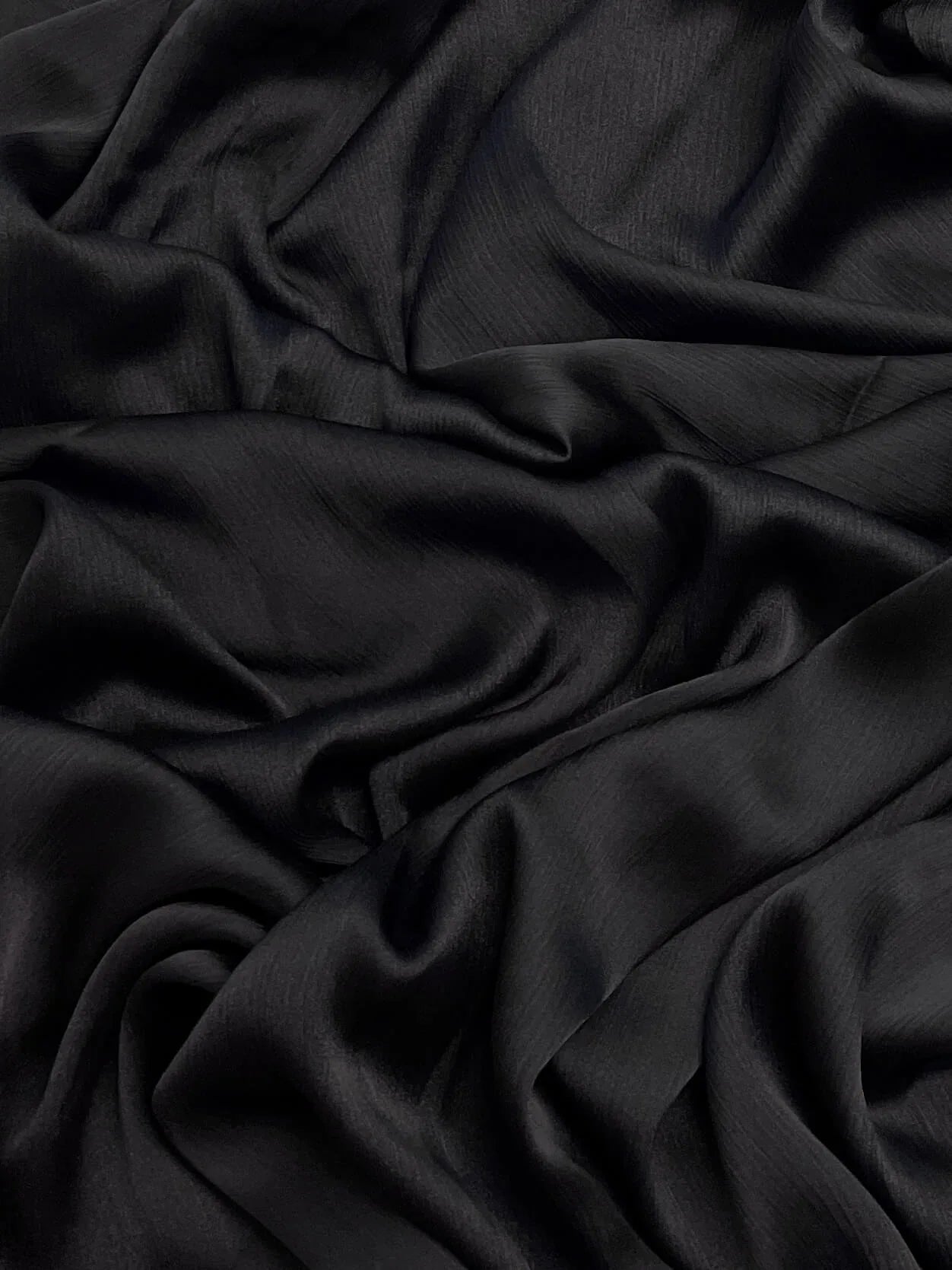Matt Dubai crinkle silk black smoke hijab - Hijab Junkie UK