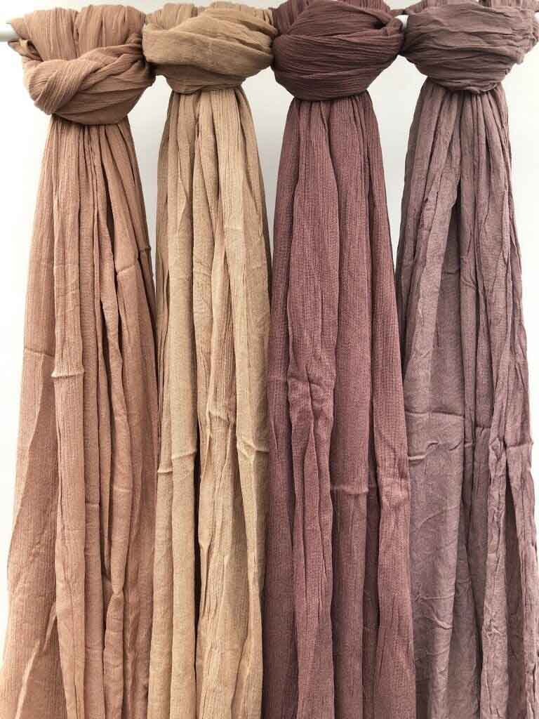 Premium Modal soft original crinkle maxi taupe hijab