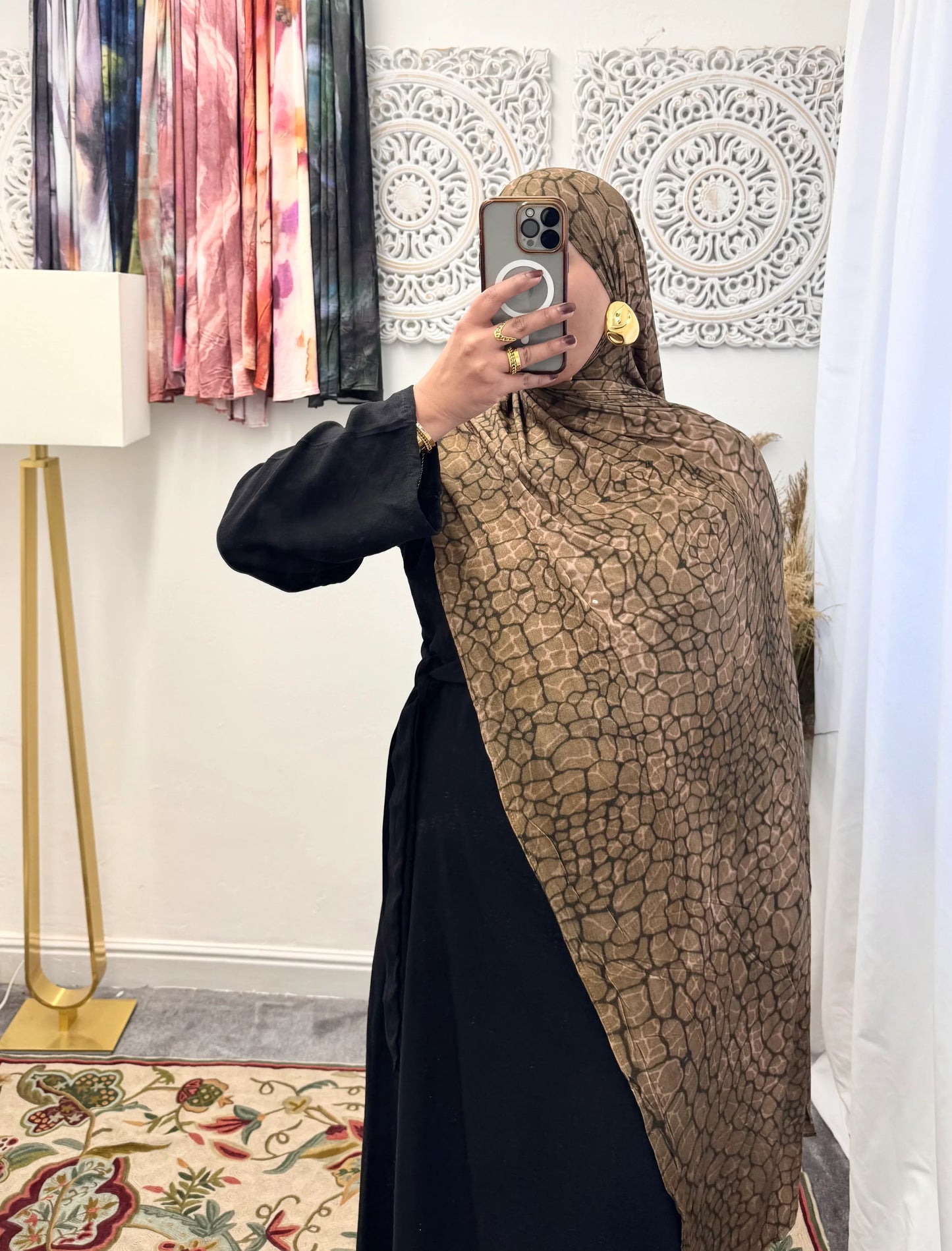 Premium Jersey Honeycomb hijab - Hijab Junkie UK