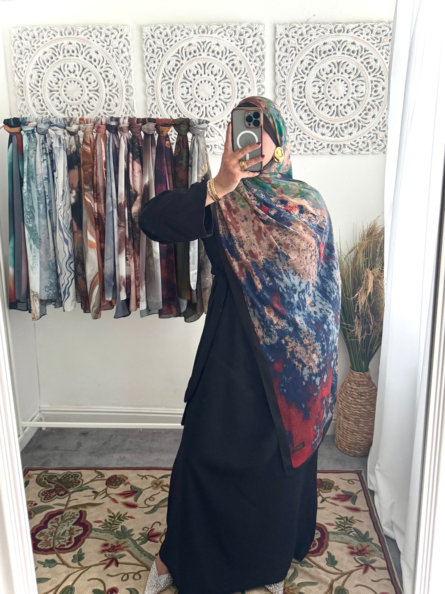 Water coloured Chiffon Printed Naadir Hijab