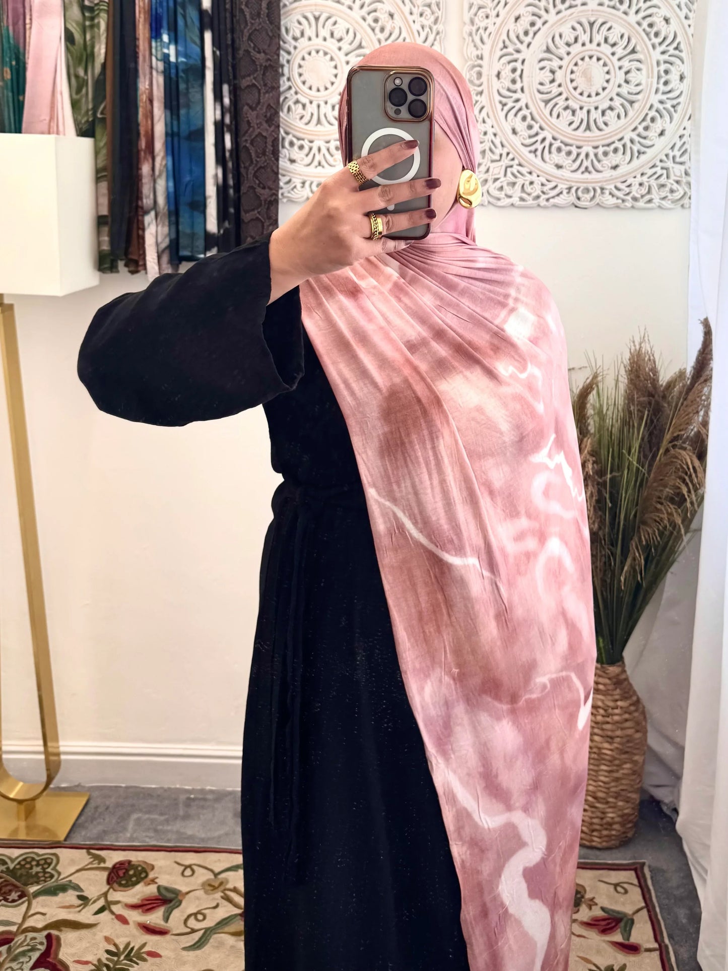Premium Jersey Hubba Bubba Pink hijab - Hijab Junkie UK
