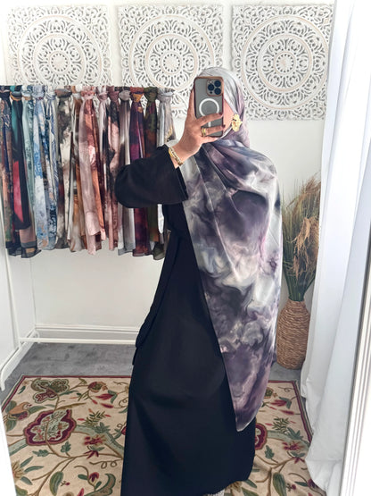 Water coloured Chiffon Printed Maya Hijab - Hijab Junkie UK