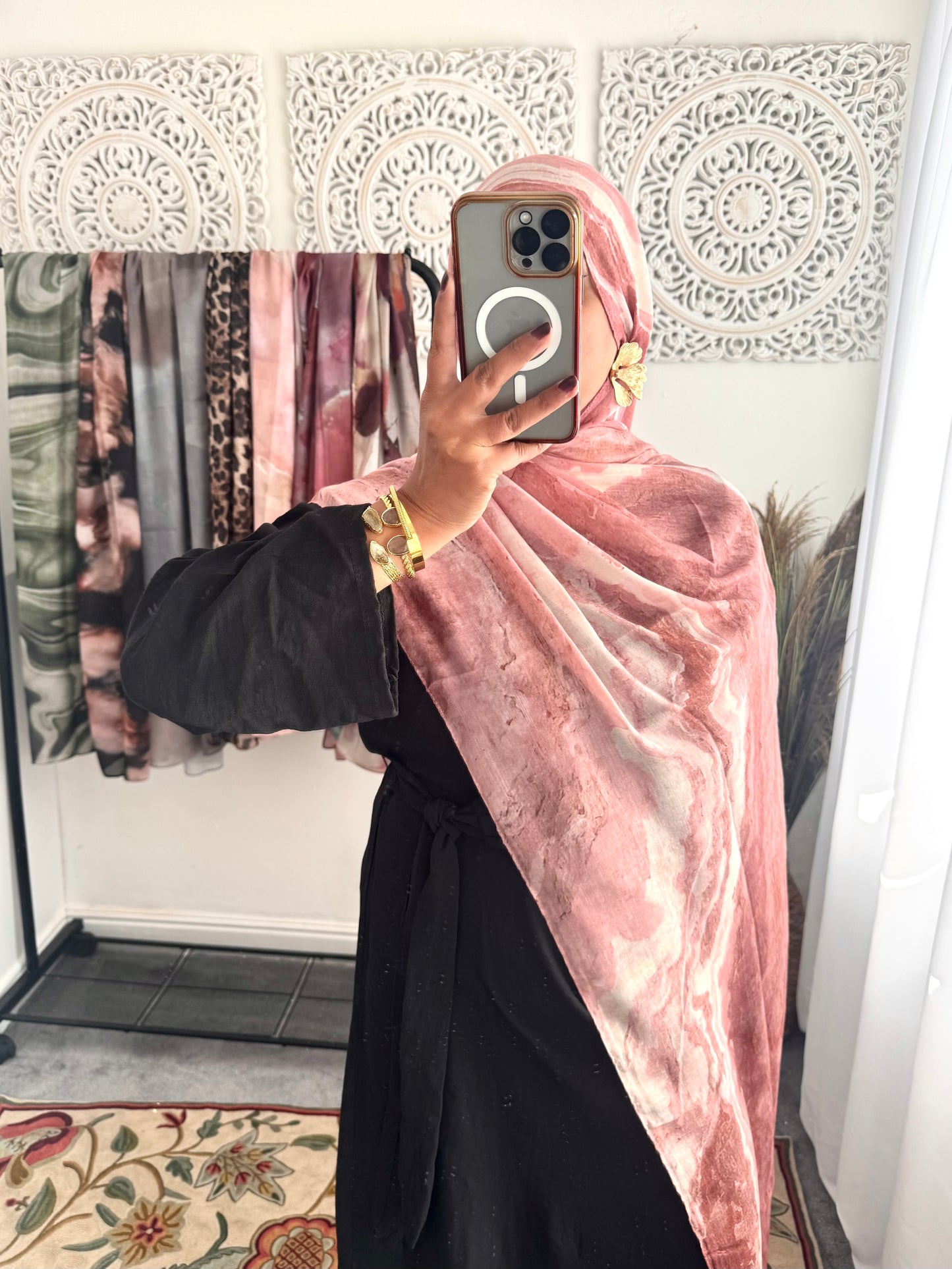 Water coloured Modal Printed Lemonade Ripple Hijab