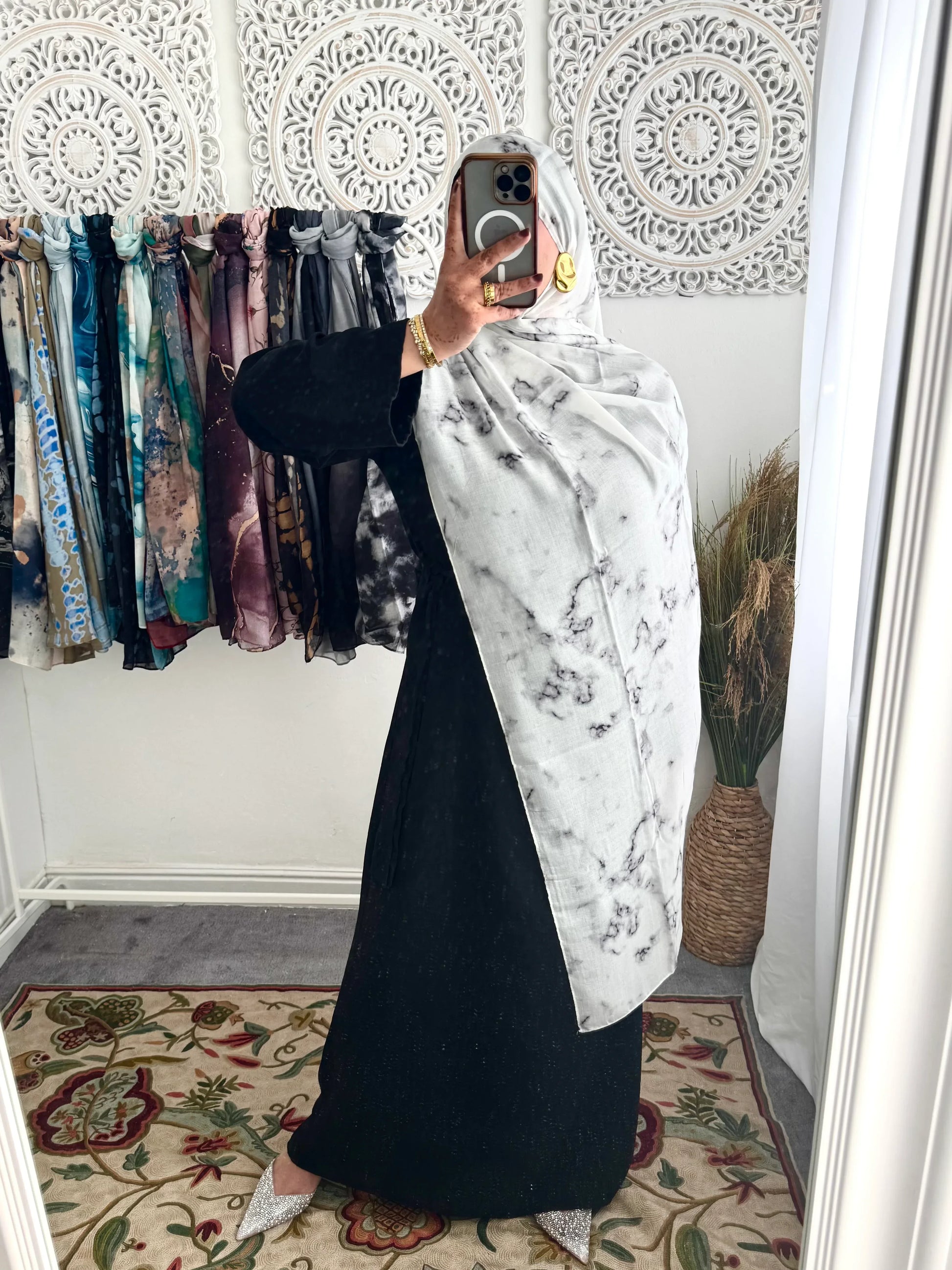 Water coloured Modal Printed Layla Hijab - Hijab Junkie UK
