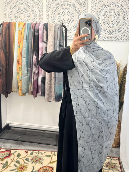 Water coloured Modal Printed Crack Hijab