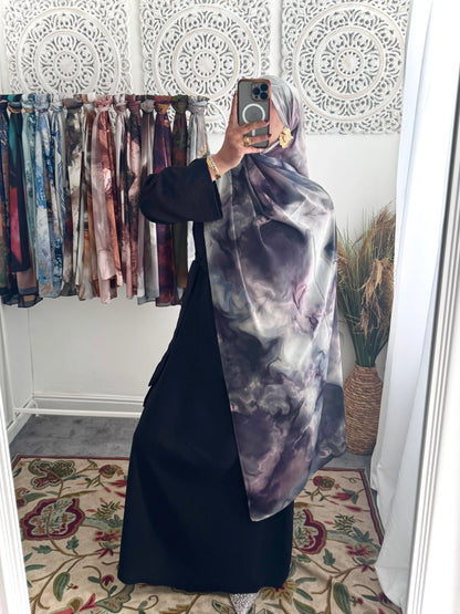 Water coloured Chiffon Printed Maya Hijab - Hijab Junkie UK