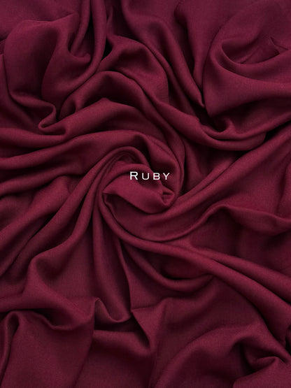 Premium Plain Modal Ruby Hijab