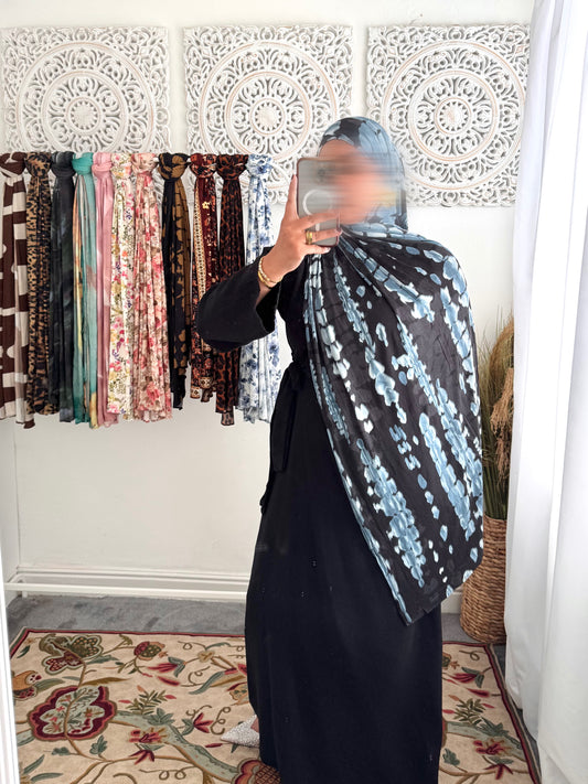 Premium Jersey Blue Thread hijab