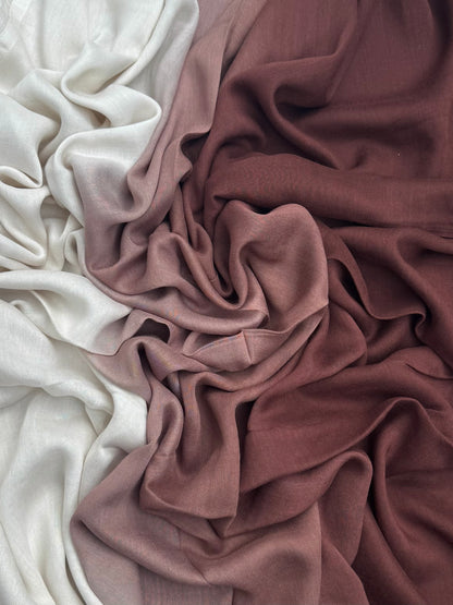 Original modal ombre plain cinnamon hijab