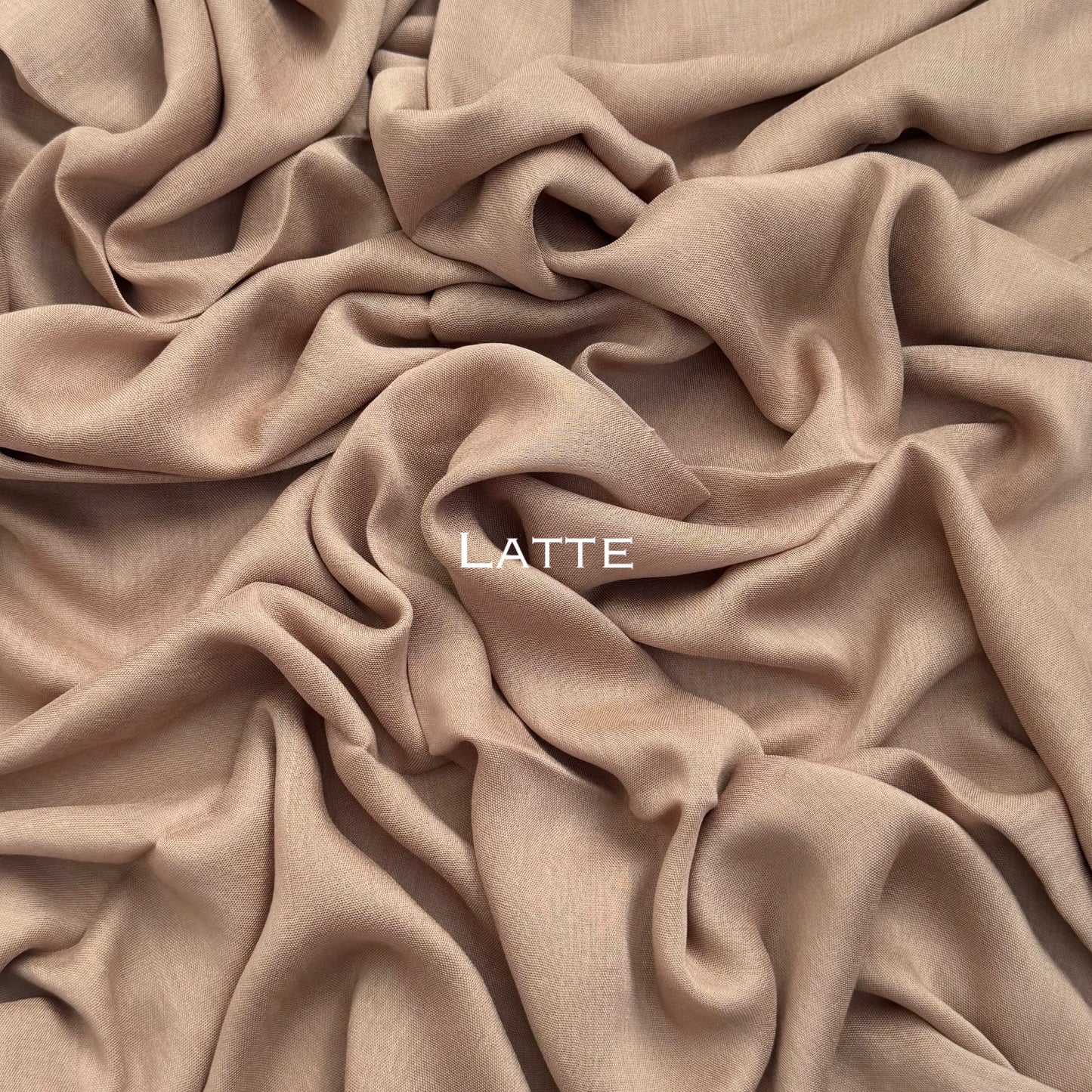 Original Modal plain stitched latte maxi hijab