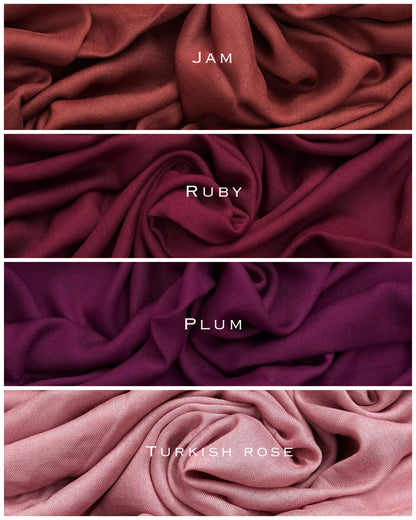 Premium Plain Modal Ruby Hijab