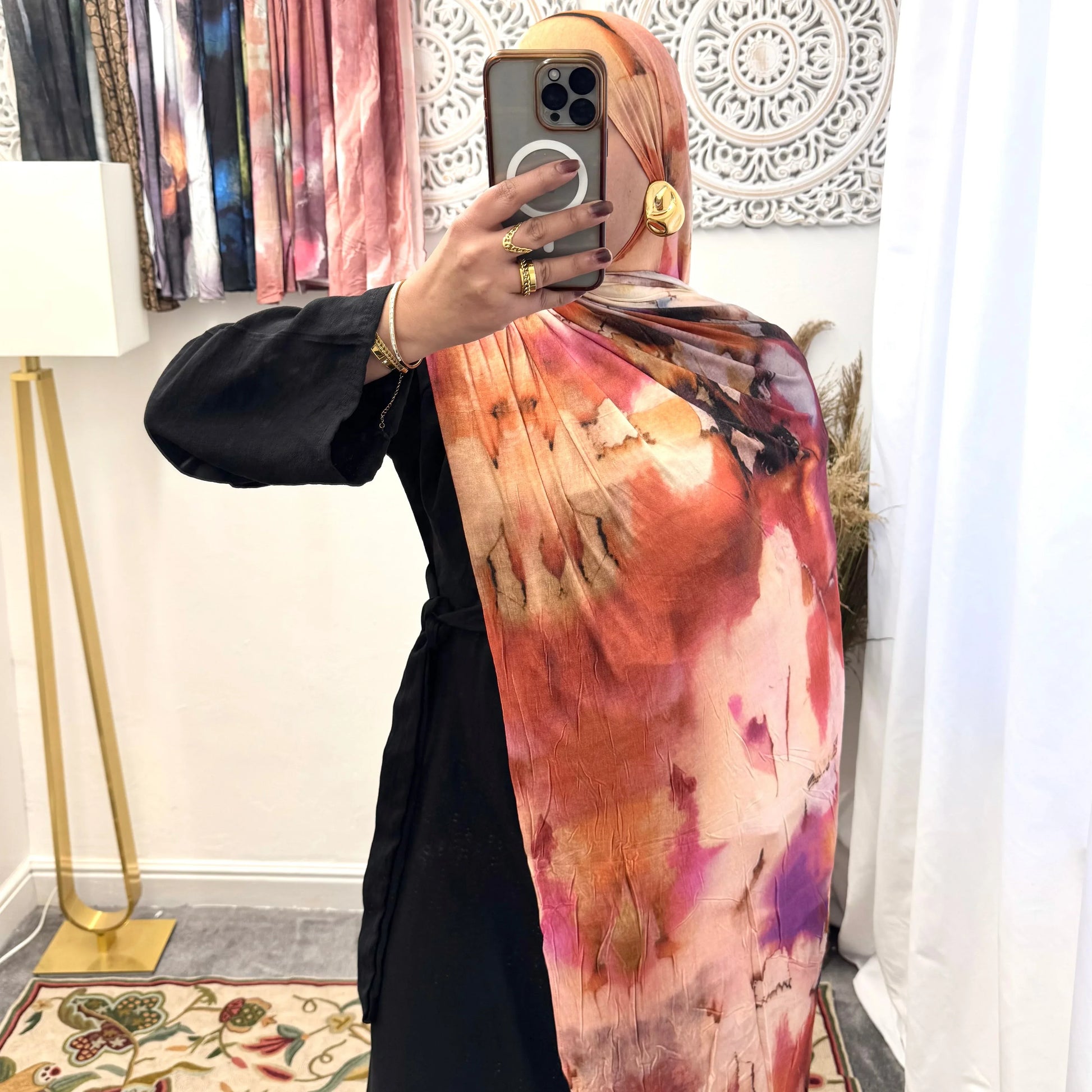 Premium Jersey Cherry Pink hijab - Hijab Junkie UK