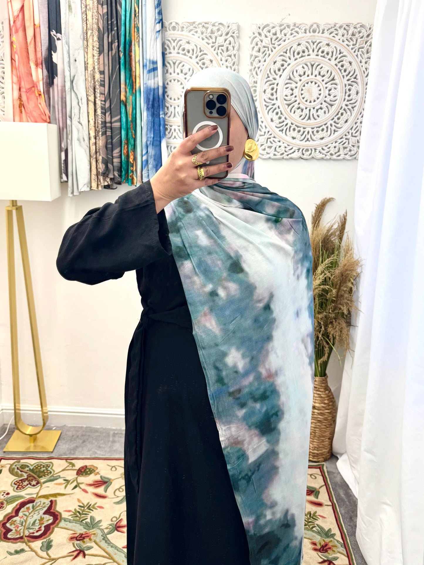 Premium Jersey Volcano Duck Egg hijab - Hijab Junkie UK