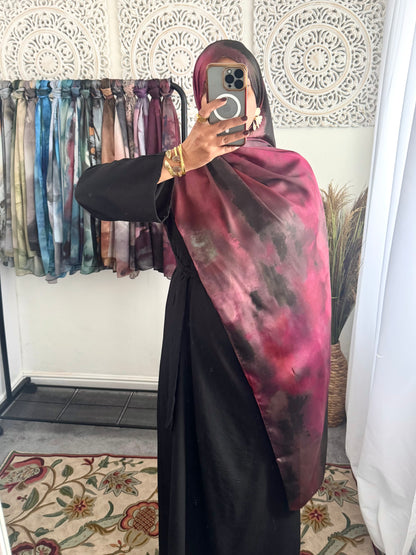 Water coloured Modal Silk Subtle Rouge Hijab