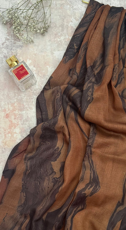 Water coloured Modal Printed Saddle Hijab