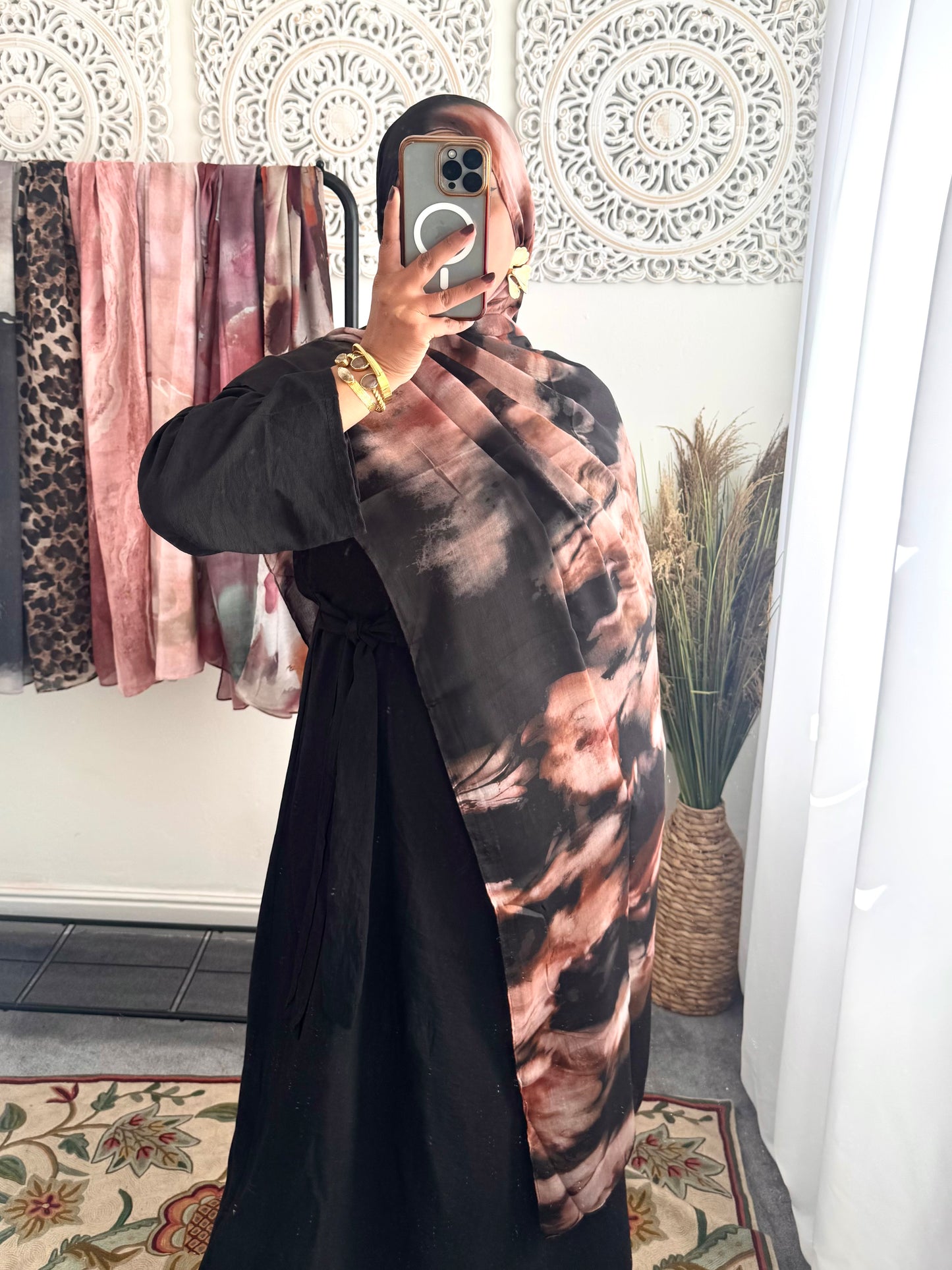 Water coloured Modal Printed Volcano Hijab