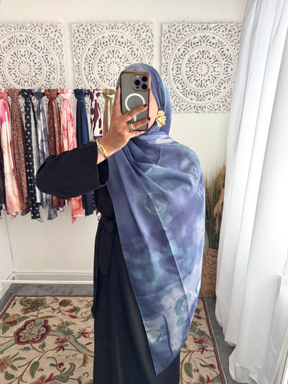 Water coloured Modal Printed Jupiter Hijab