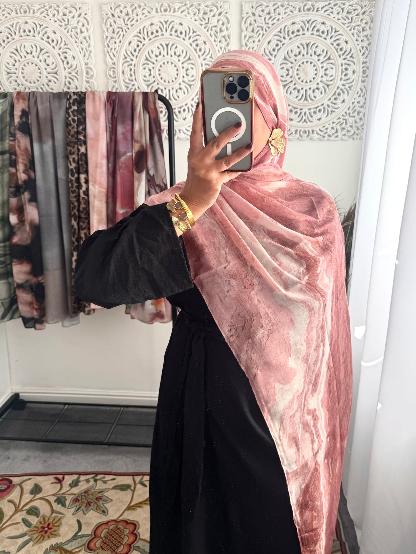 Water coloured Modal Printed Lemonade Ripple Hijab