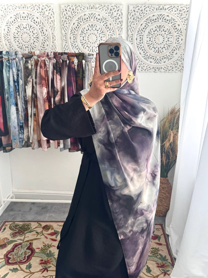Water coloured Chiffon Printed Maya Hijab - Hijab Junkie UK