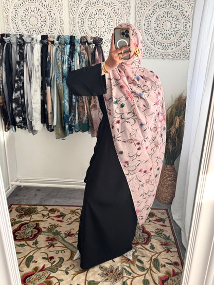 Water coloured Modal Printed Petal Pink Hijab