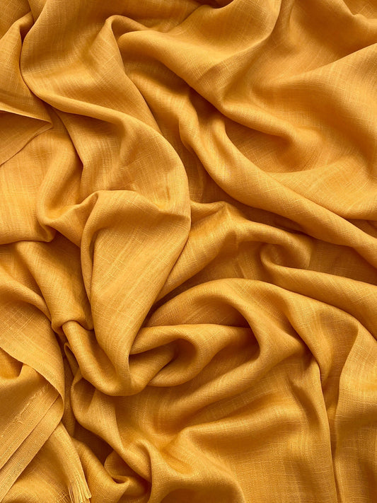 Maxi plain Turkish smooth mustard hijab