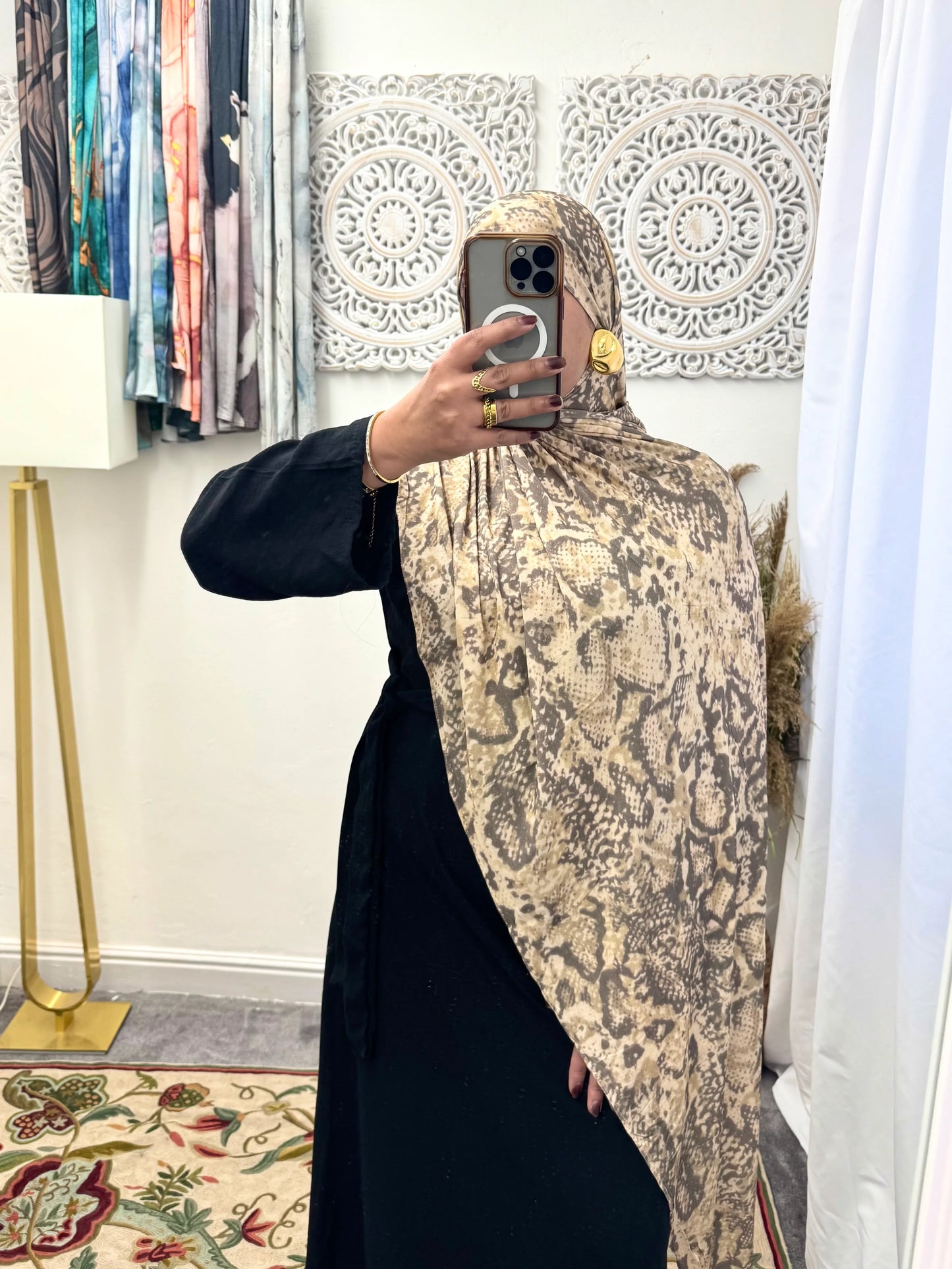 Premium Jersey Snake Carrington hijab - Hijab Junkie UK