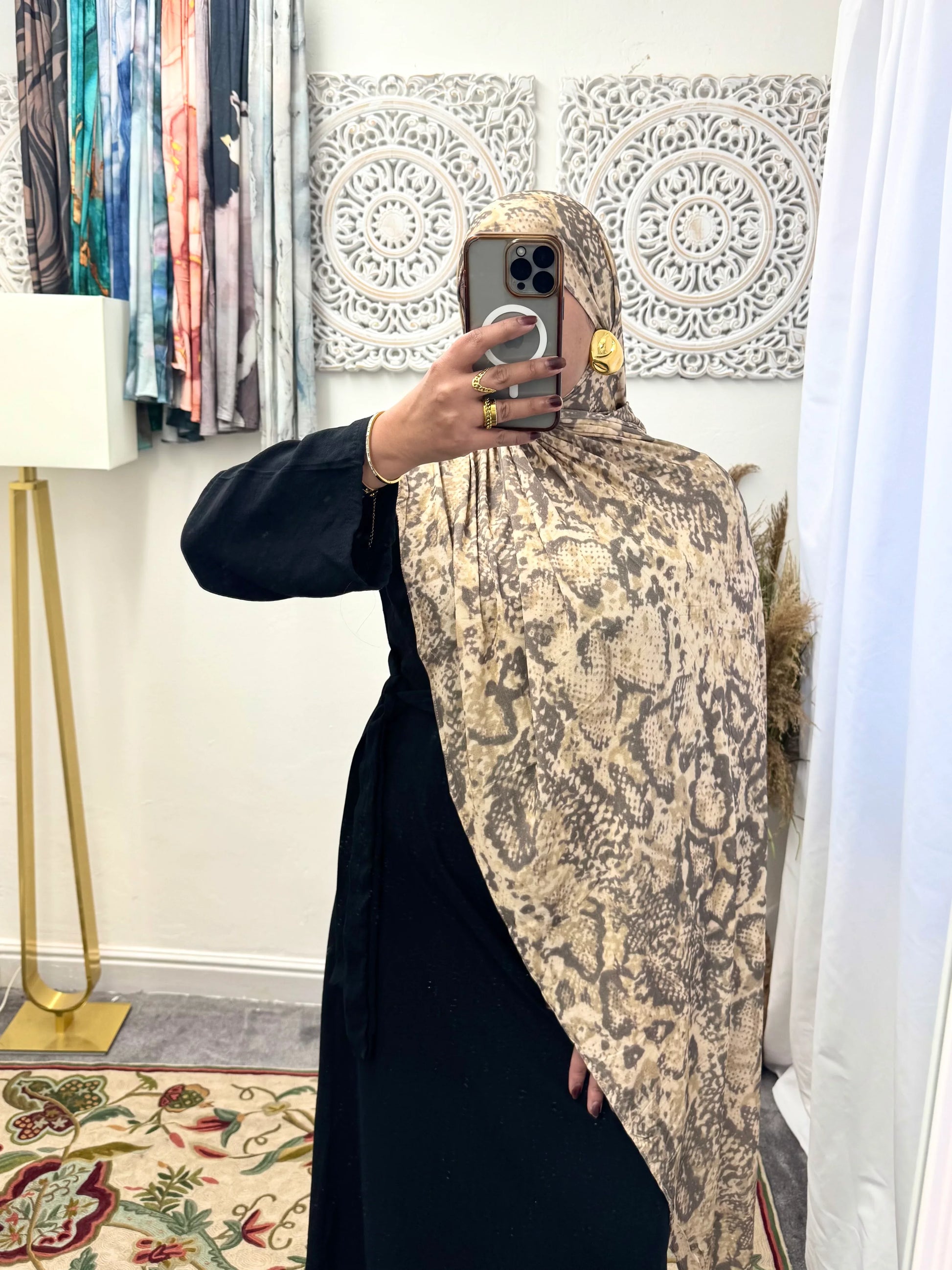 Premium Jersey Snake Carrington hijab - Hijab Junkie UK