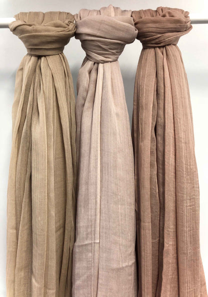 Modal Malai maxi plain latte hijab