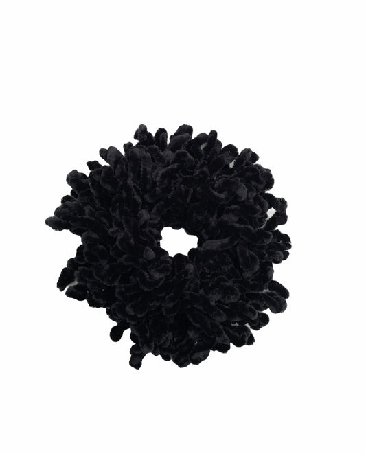 BLACK VELVET HIJAB SCRUNCHIE