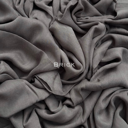 Original Modal plain stitched brick maxi hijab