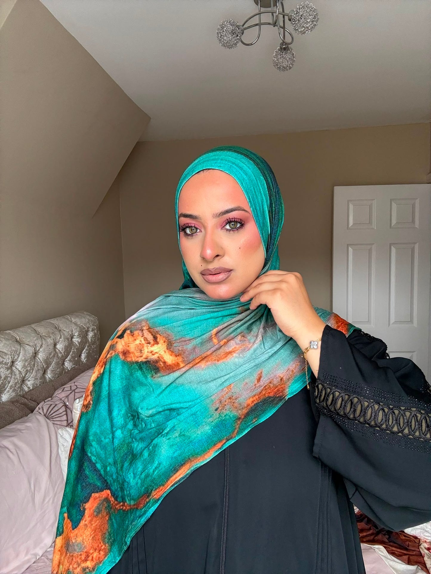 Premium Jersey Volcano Teal hijab