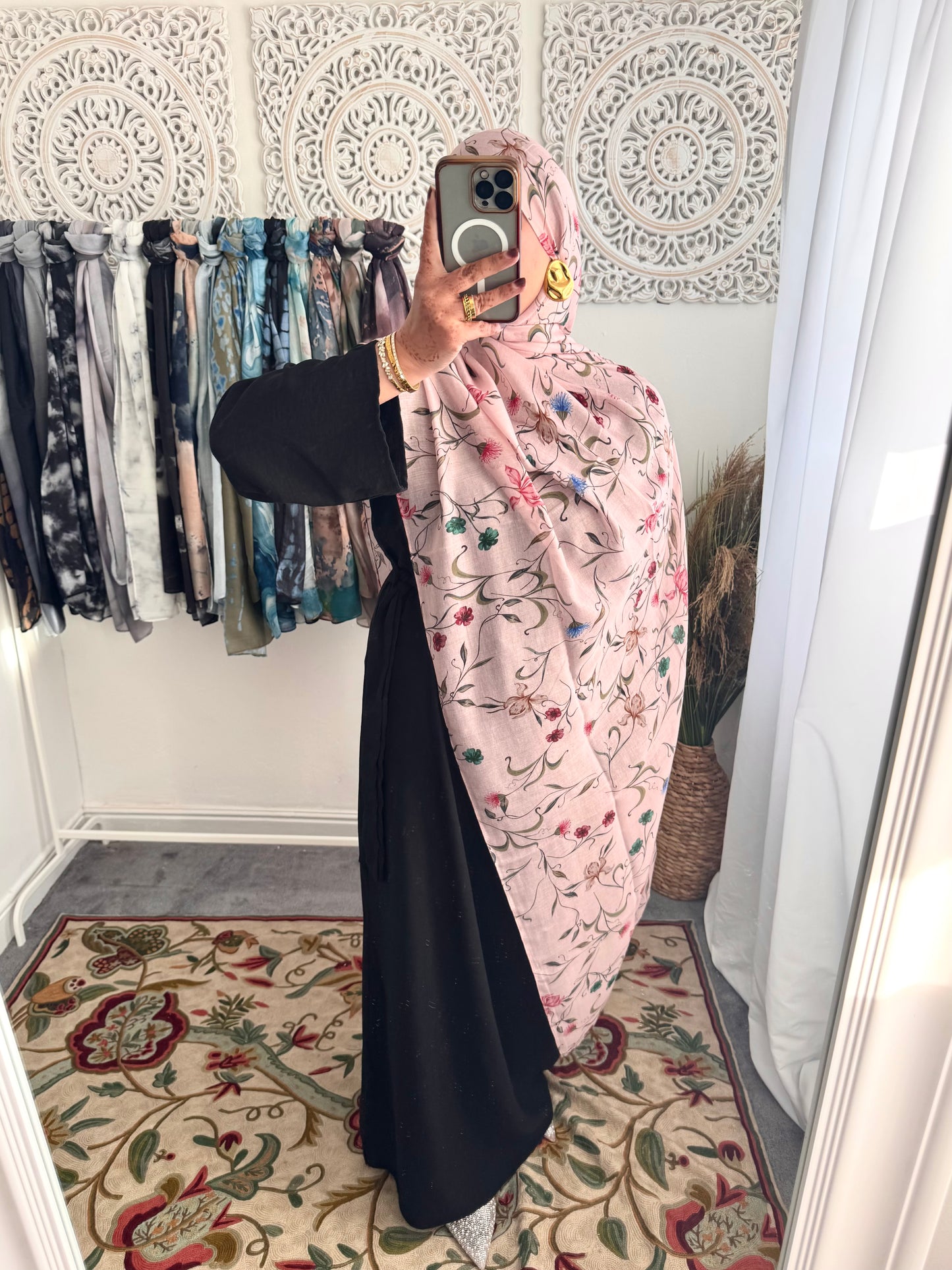 Water coloured Modal Printed Petal Pink Hijab