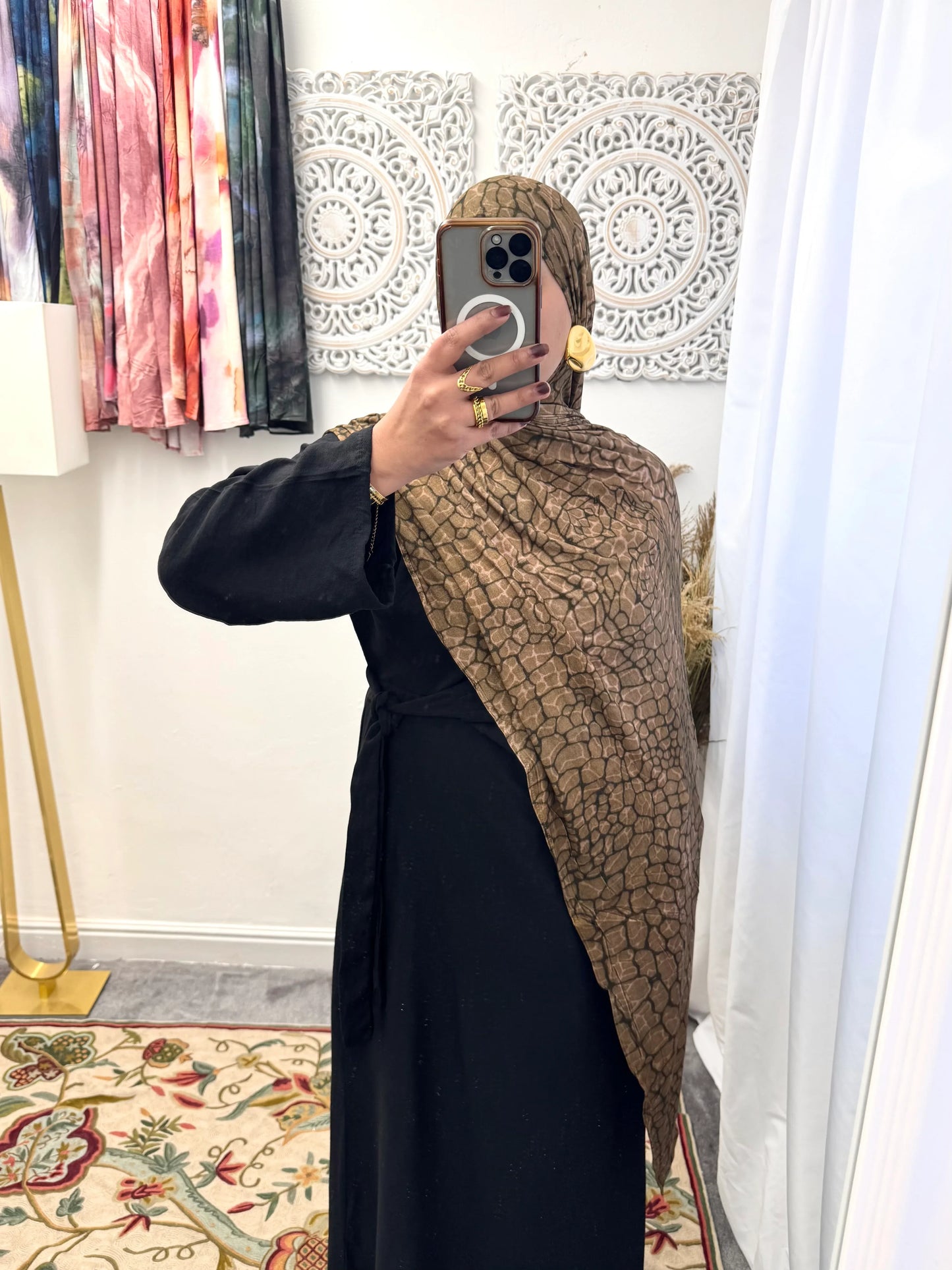 Premium Jersey Honeycomb hijab - Hijab Junkie UK