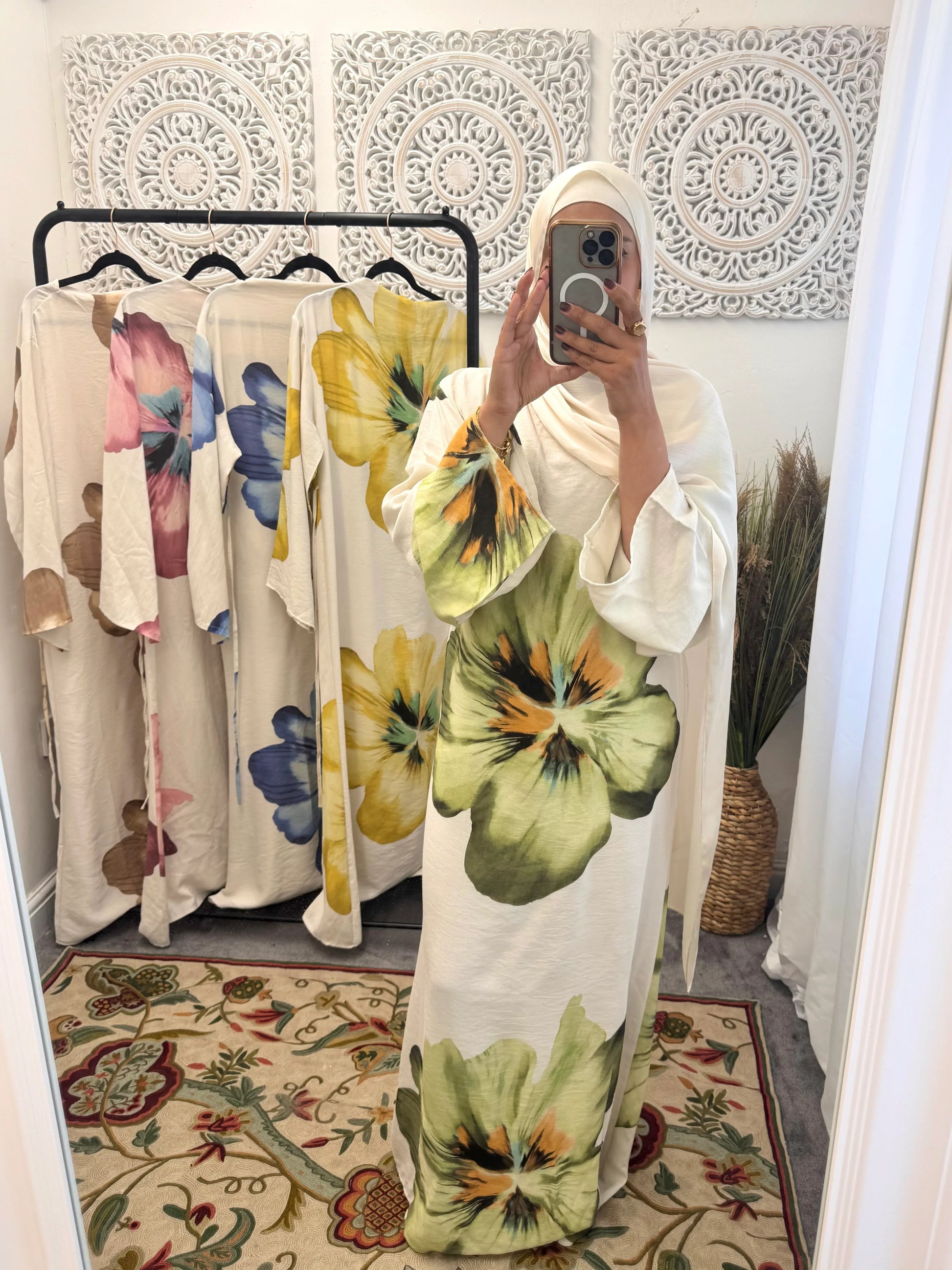 NEW Zahra Floral Free Size Summer Dresses - Hijab Junkie UK