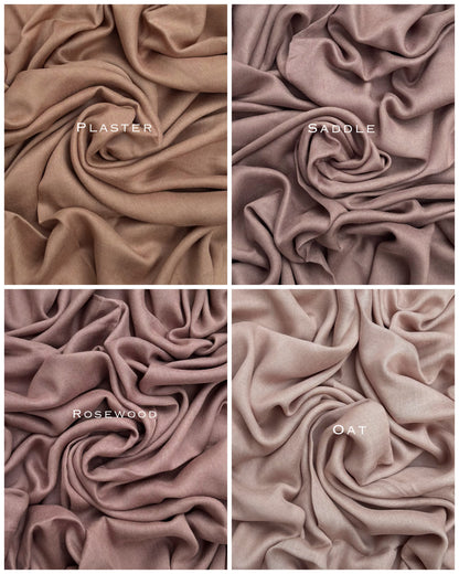 Premium Plain Modal Rosewood Hijab