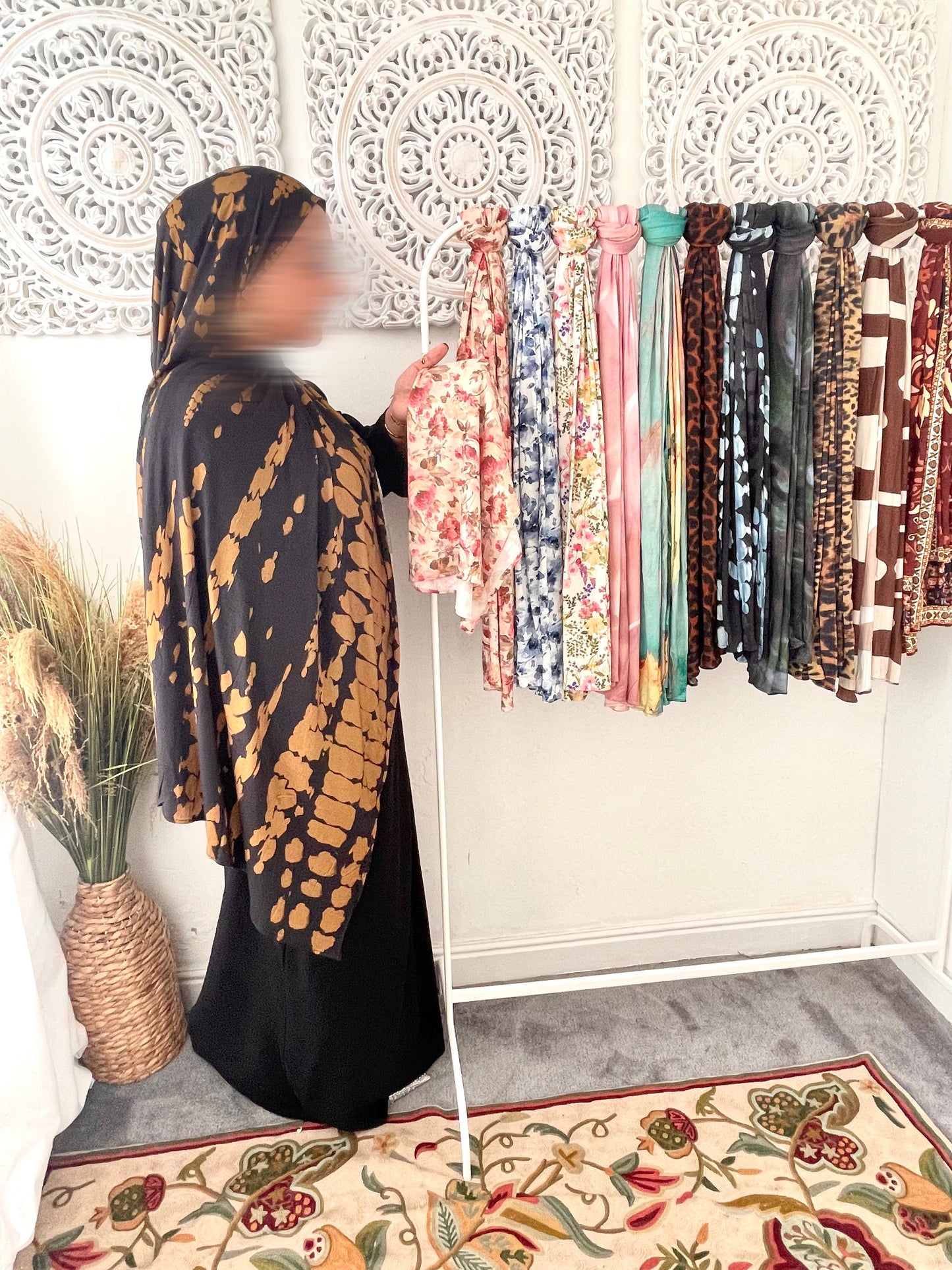 Premium Jersey Caramel Thread Hijab