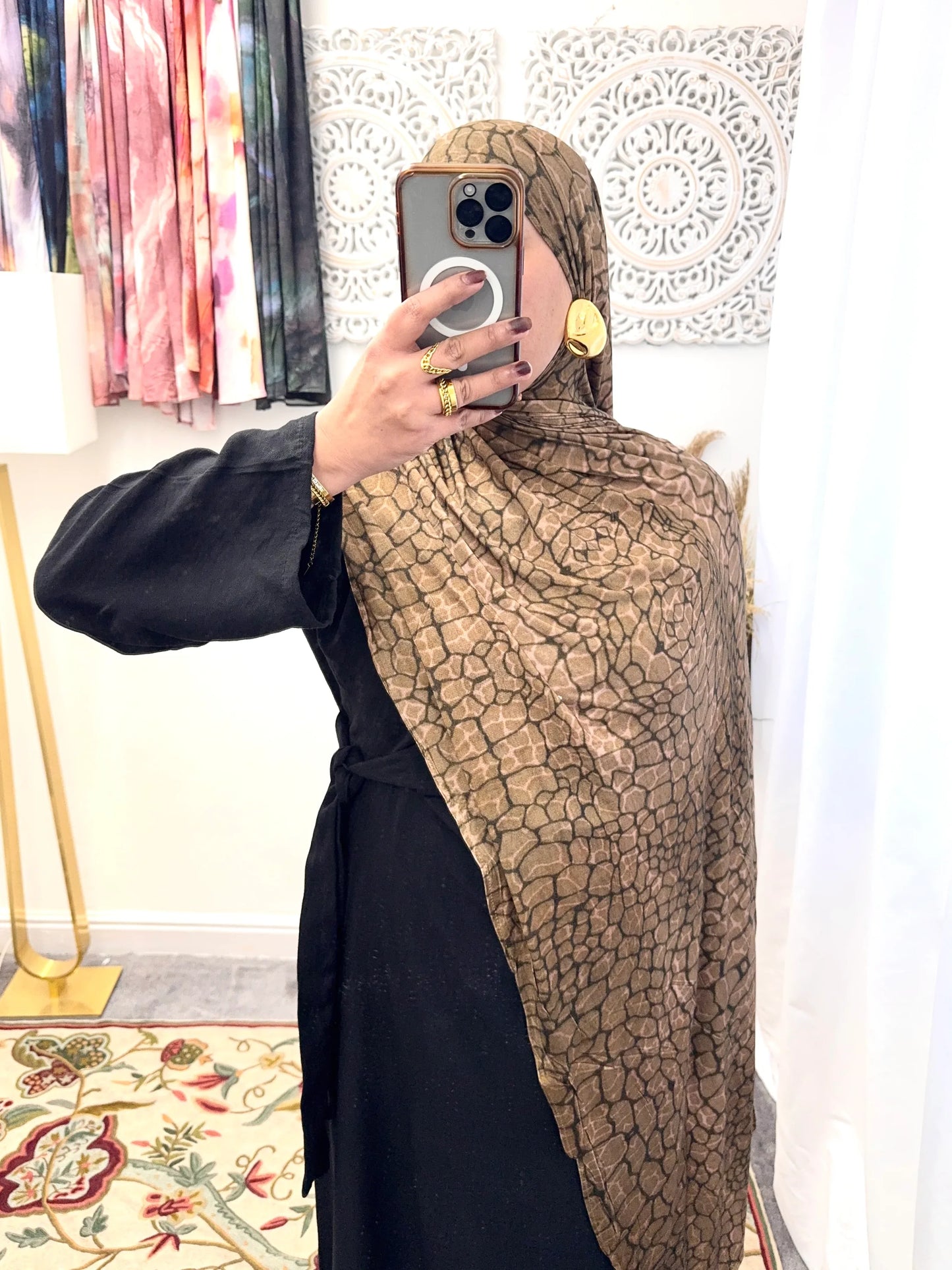 Premium Jersey Honeycomb hijab - Hijab Junkie UK