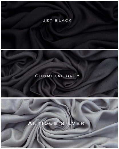 Premium Plain Modal Gunmetal Grey Hijab