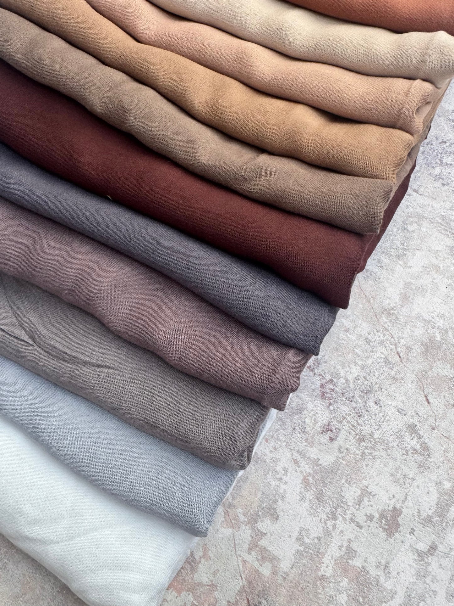 Original Modal plain stitched ginger maxi hijab