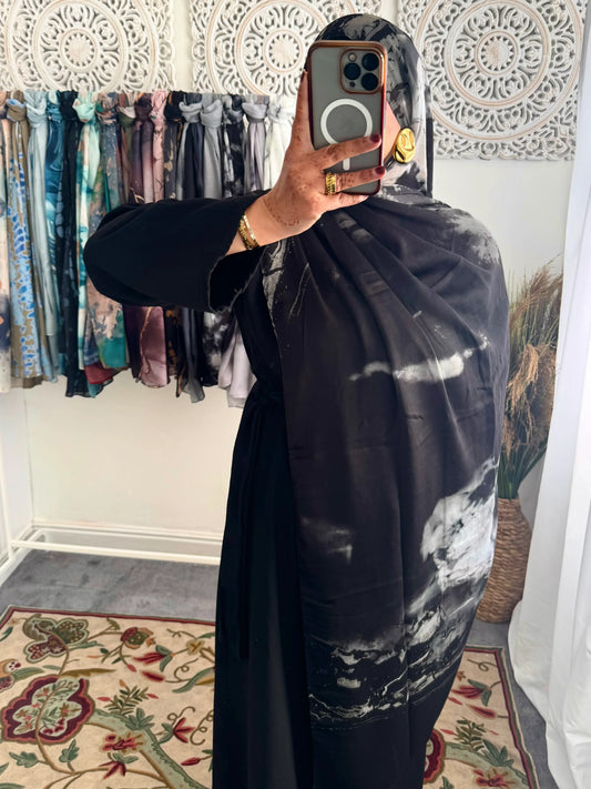 Water coloured Modal Printed Cidra Hijab - Hijab Junkie UK